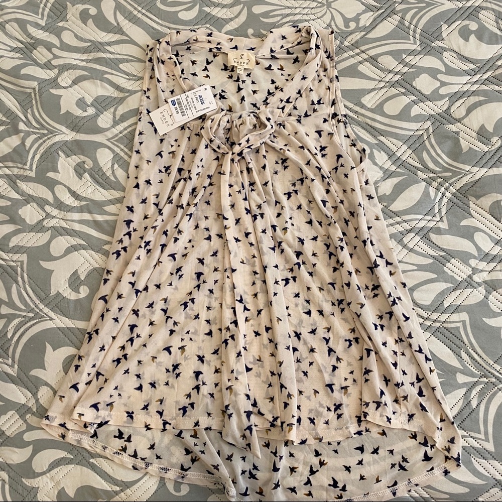 White bird blouse